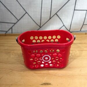 Target Mini Shopping Basket One Size Red Bullseye Toy Collectible 053004288
